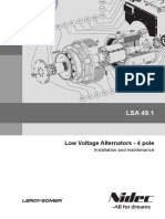 Low Voltage Alternators - 4 Pole: Installation and Maintenance