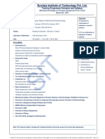 Suvidya Institute of Technology Pvt. LTD.: Mechanical Design of Process Equipment (Full Time) Batch No. 053