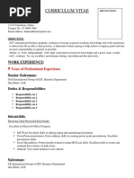 Professional CV For Dubai 2018