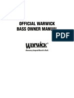 Official Warwick Bass Owner Manual