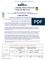 Using The Burn Test To Identify Plastic Materials