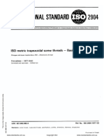 International Standard.: ISO Metric Trapezoidal Screw Threads - Basic Dimensions