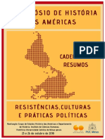 Caderno de Resumos Simpósio de História Das Américas - Resistência, Cultura e Práticas Políticas