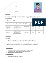 M.Dhilip Kumar: Course Name of The Institution Board/University Year Percentage/CGPA Obtained