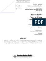 (ANSI - AWS A5.31-92R) AWS A5 Committee On Filler Metal-Specification For Fluxes For Brazing and Braze Welding-American Welding Society (AWS) (1992) PDF