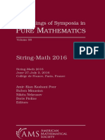 (Proceedings of Symposia in Pure Mathematics 98) Amir-Kian Kashani-Poor, Ruben Minasian, Nikita Nekrasov, Boris Pioline, Editors-String-Math 2016-American Mathematical Society (2018) PDF