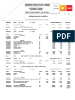 Analisis de Rendimiento de Asfalto Por m2