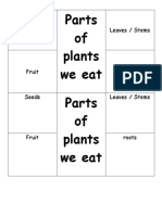 Parts of Plants We Eat Parts of Plants We Eat: Seeds Leaves / Stems