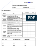 Check List For Floor Screed Works