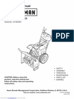 Sears Craftsman Snow 28" Thrower 2012 Owner's Manual 