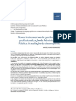 Novos Instrumentos de Gestão para A Profissionalização Da Administração Pública: A Avaliação Do Desempenho