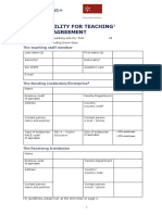 Staff Mobility For Teaching Mobility Agreement