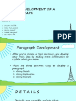 Development of Paragraph