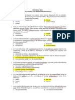 Physiology 2020 Evaluation 11: Gastrointestinal Physiology