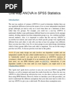 One-Way ANOVA in SPSS Statistics: Ancova