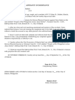 Affidavit of Desistance: Jesus Santos", Metropolitan Trial Court, Branch No. 11, City of Manila