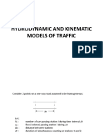 Hydrodynamic and Kinematic Models of Traffic