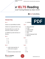 Ielts Journal - Tips For IELTS Reading Academic General Training Module Answer Key by Adam Smith PDF