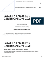 Certified Quality Engineer 