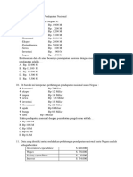 Soal Penghitungan Pendapatan Nasional