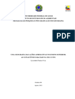 Uma Geografia Das Ações Afirmativas No Ensino Superior: As Cotas Étnico-Raciais Na Ueg e Ufg