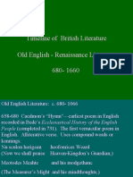 Timeline of British Literature Old English - Renaissance Literature 680-1660