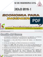 Clase 01 Economia para Ingenieros 2016 I PDF