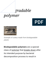 Biodegradable Polymer: Biodegradable Polymers Are A Special