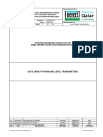 Data Sheet For Radar Level Transmitters: Offsites Engineering Works For The Erbil Refinery 40,000 B/D Expansion Project