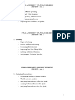 Final Assessment On Public Speaking 2018-2019 - Sem. 1