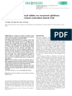 Effect of Sodium Lauryl Sulfate On Recurrent Aphthous Stomatitis - A Randomized Controlled Clinical Trial.