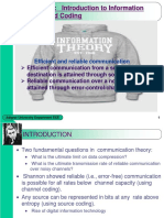 Chapter 5: Introduction To Information Theory and Coding: Efficient and Reliable Communication