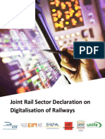 Joint Rail Sector Declaration On Digitalisation of Railways