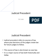 Judicial Precedent: As Law