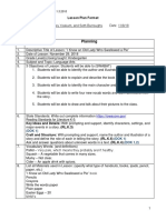 Planning: Lesson Plan Format