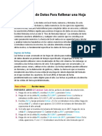 Uso de Tipos de Datos para Rellenar Una Hoja de Calculo