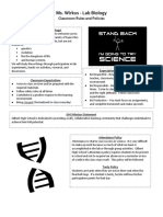 Ms. Wirkus - Lab Biology: Classroom Rules and Policies