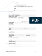 Supplier Application Form