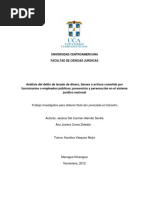 Análisis Del Delito de Lavado de Dinero, Bienes o Activos Cometido Por Funcionarios o Empleados Públicos TESIS