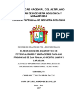 Diagnóstico de Potencialidades y Limitaciones de Las Provincias de San Román, Chucuito, Lampa, Carabaya de La Region de Puno