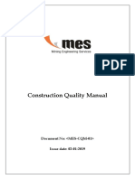 MES - Construction Quality Manual - Rev - 0