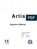 Artis User Manual ENG SP00105 Revision 0