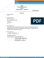 Cbse Class IX Mathematics Term 1 Sample Paper - 1 Solution: Time: 3 Hours Total Marks: 90