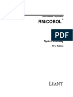 RM COBOL Syntax Summary PDF