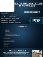 Role of SMF Admixture in Concret