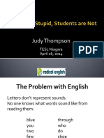 English Is Stupid, Students Are Not