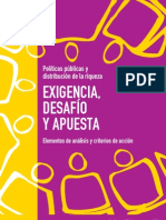 Políticas Públicas y Distribución de La Riqueza. Exigencia, Desafío y Apuesta