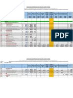 Cronograma Reprogramado de Obra en Excel.