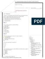 Preparation For Engineering: Environmental Engineering - Civil Engineering Questions and Answers PDF