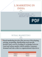 Rural Marketing in India: By-Ankit Pawar (5) Astha Savyasachi (7) Mba (Gen), Sec-A, Sem-2